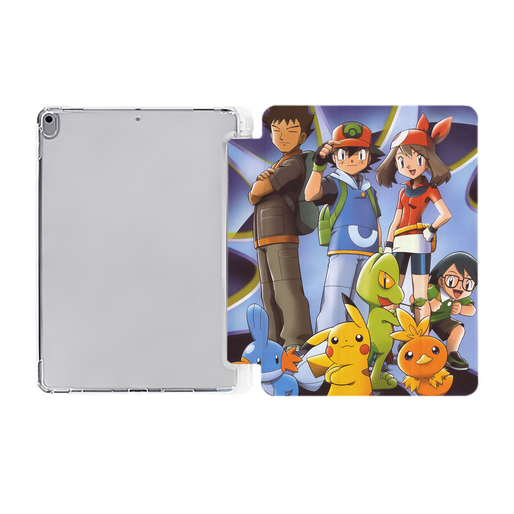 （画像用） ポケットモンスター Pokémon IPad ケース ペン収納付き 三つ折りスタンド PUレザー×シリコン 対応機種9.5/10.5/10.9インチ